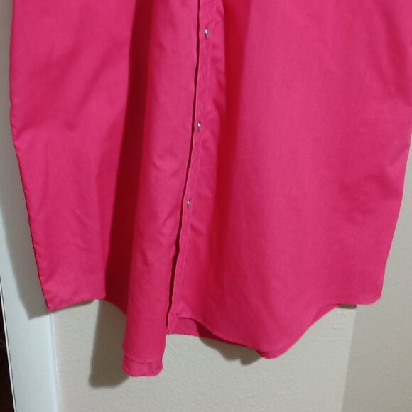 Sheplers Western Fit Mens Short Sleeve Pearl Snap Shirt Size 16.5 Pink - Picture 9 of 10